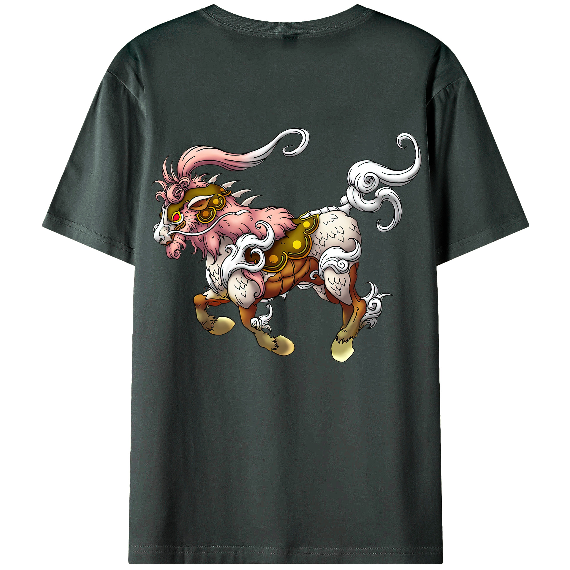 （画像用） ドラゴンクエスト Doragon Kuesuto Dragon Quest 綿100％ メンズ半袖Tシャツ（バックプリント） 通気性